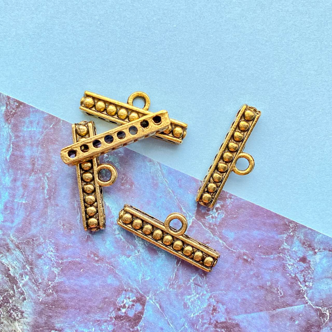 Allegory Gallery Pewter—Groovy End Connectors—8 Row Design