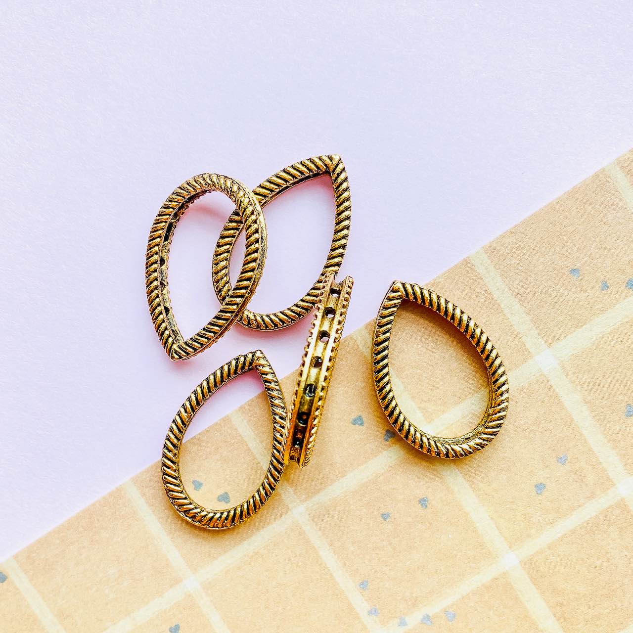 Allegory Gallery Pewter—Groovy Bead Ring Drop