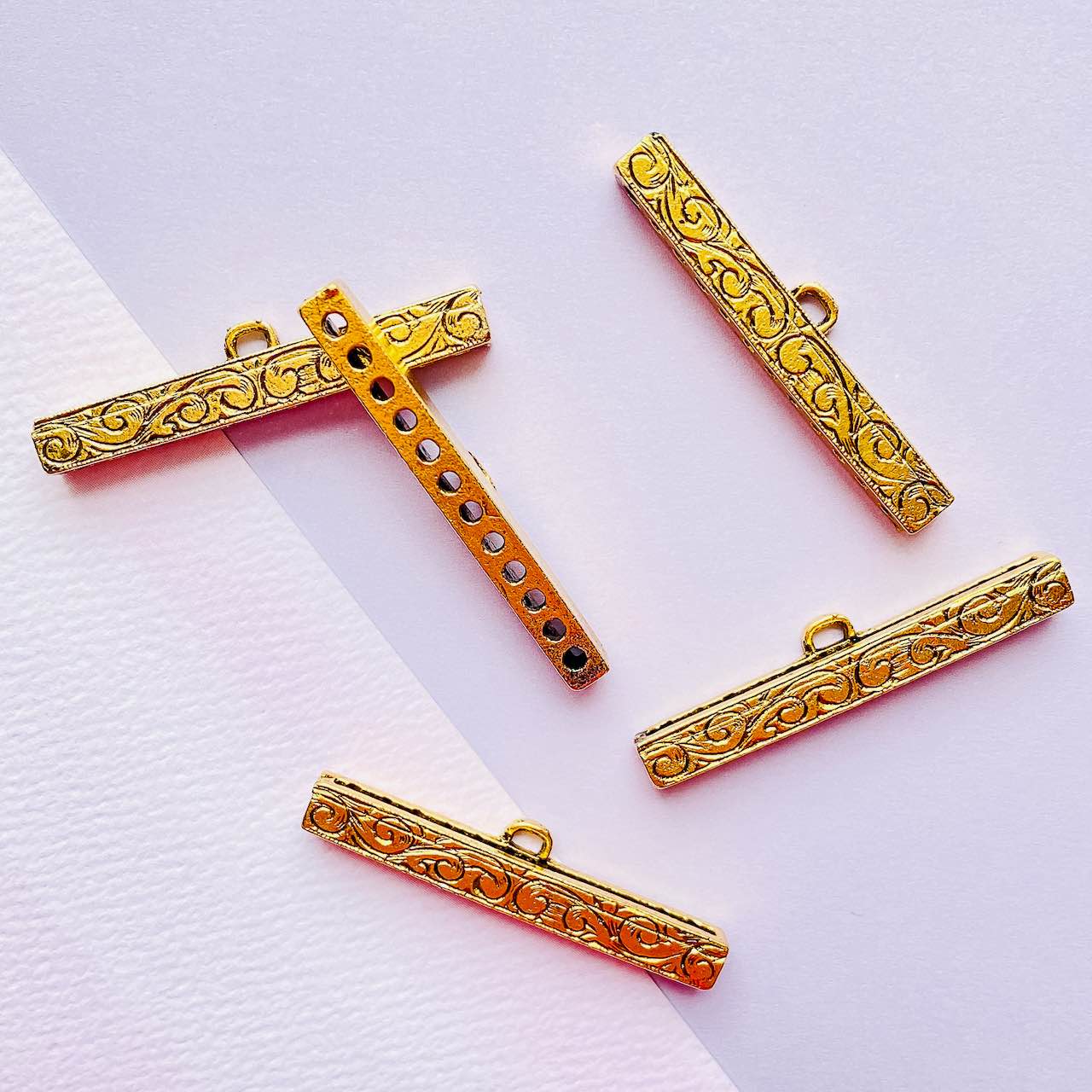 Allegory Gallery Pewter—Groovy End Connectors