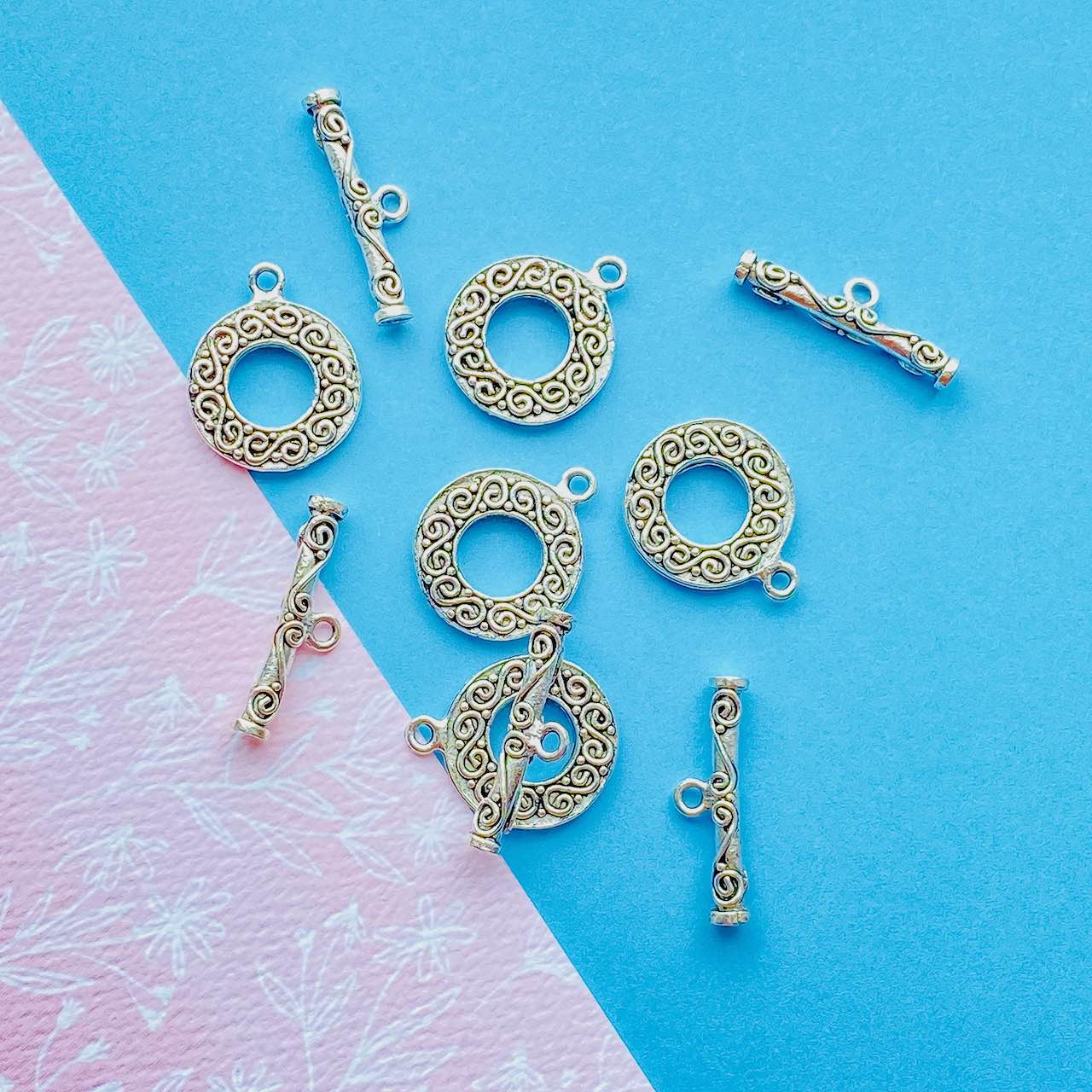 Allegory Gallery Pewter—Toggle Clasp—Curls