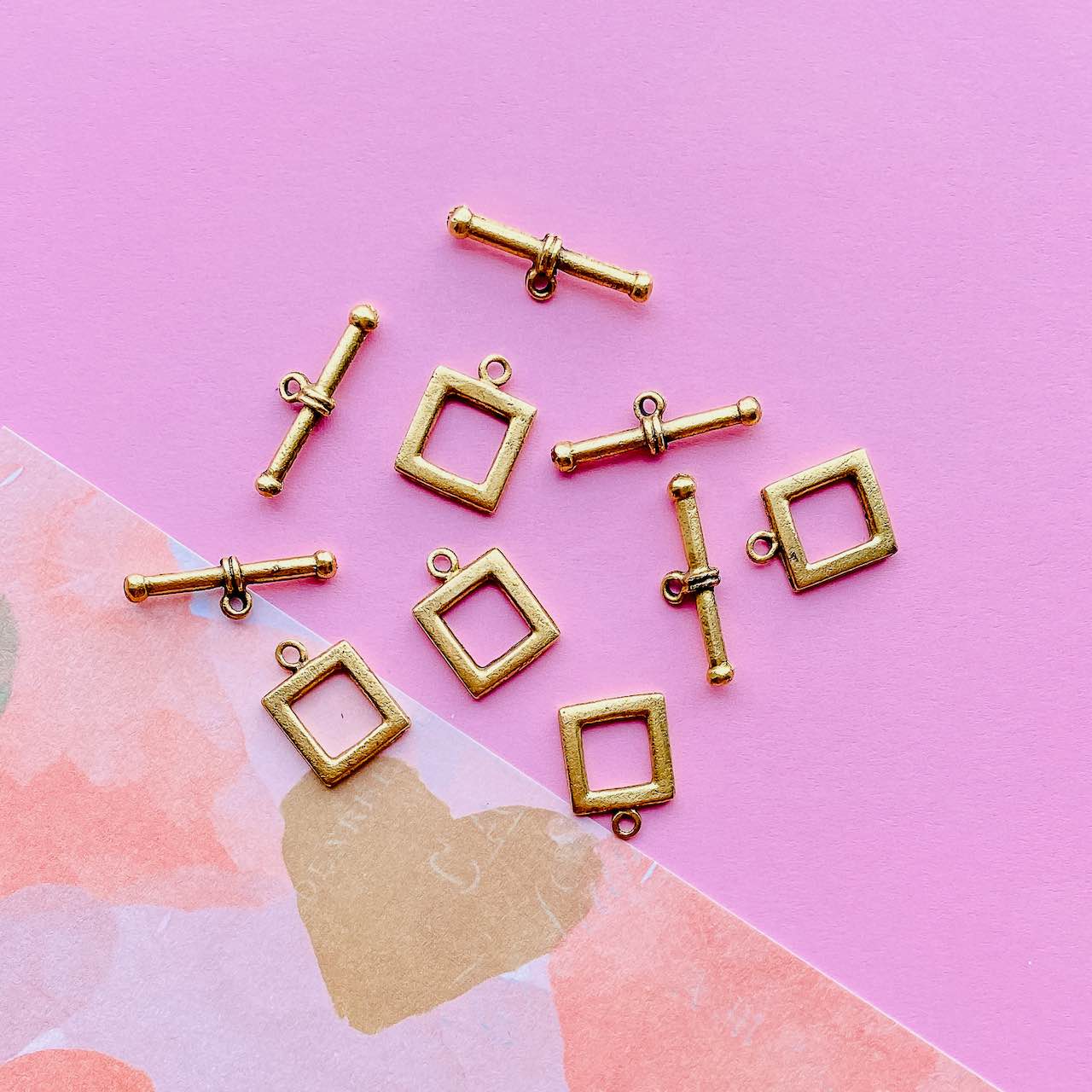 Allegory Gallery Pewter—Toggle Clasp—Square