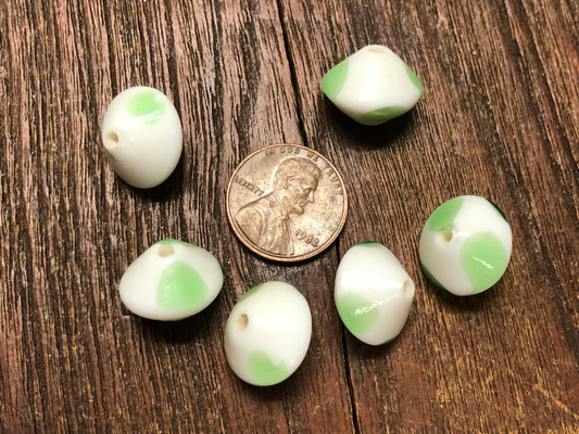 Vintage Japanese Glass 16mm Bicone Beads