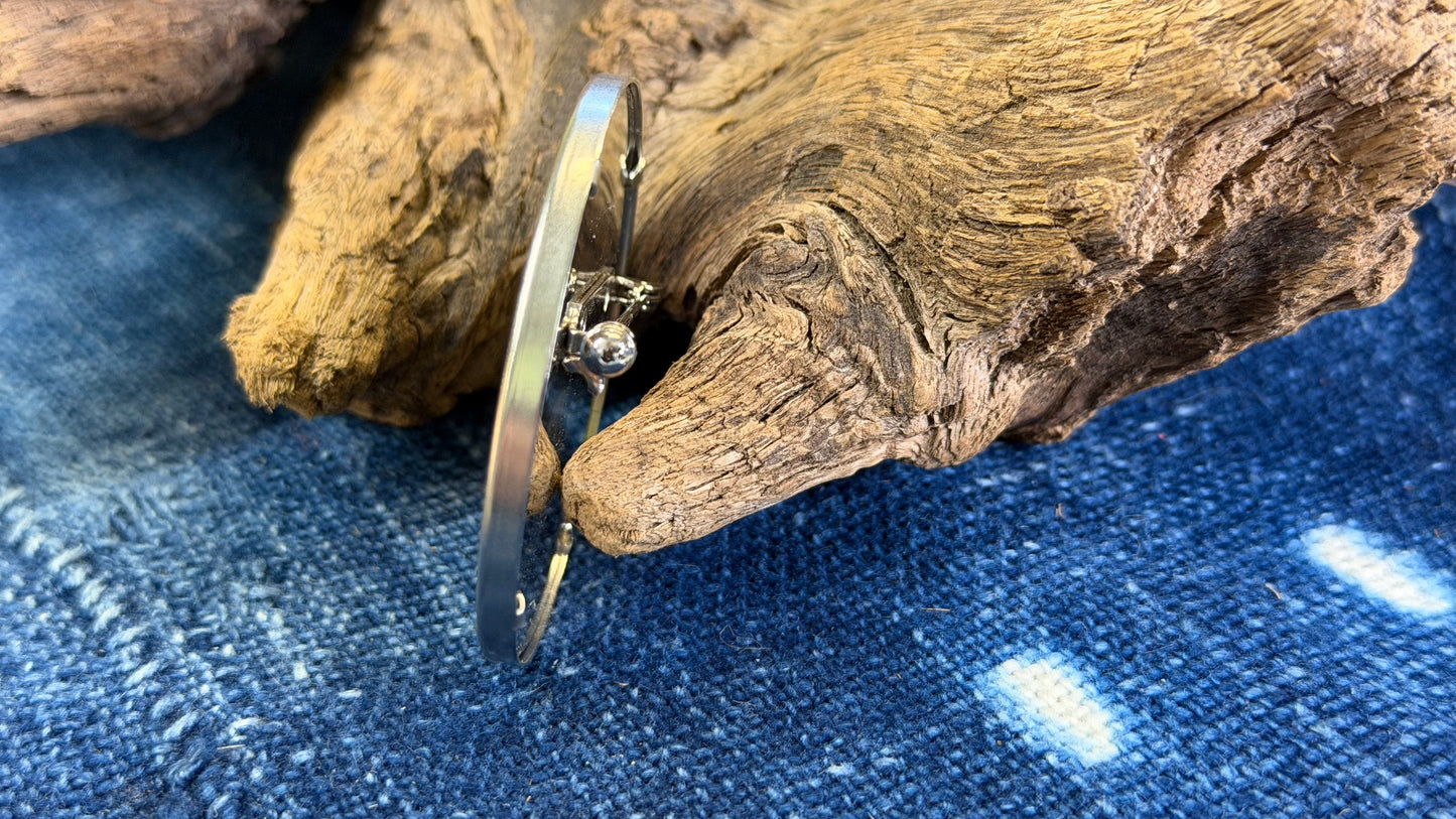 24K Gold Sgraffito Enamel Pin / Brooch by Andrew Thornton