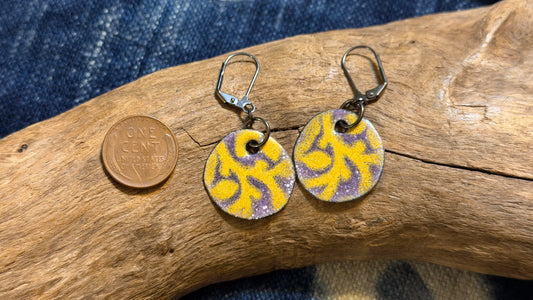 Arabesque Enamel Earrings by Andrew Thornton