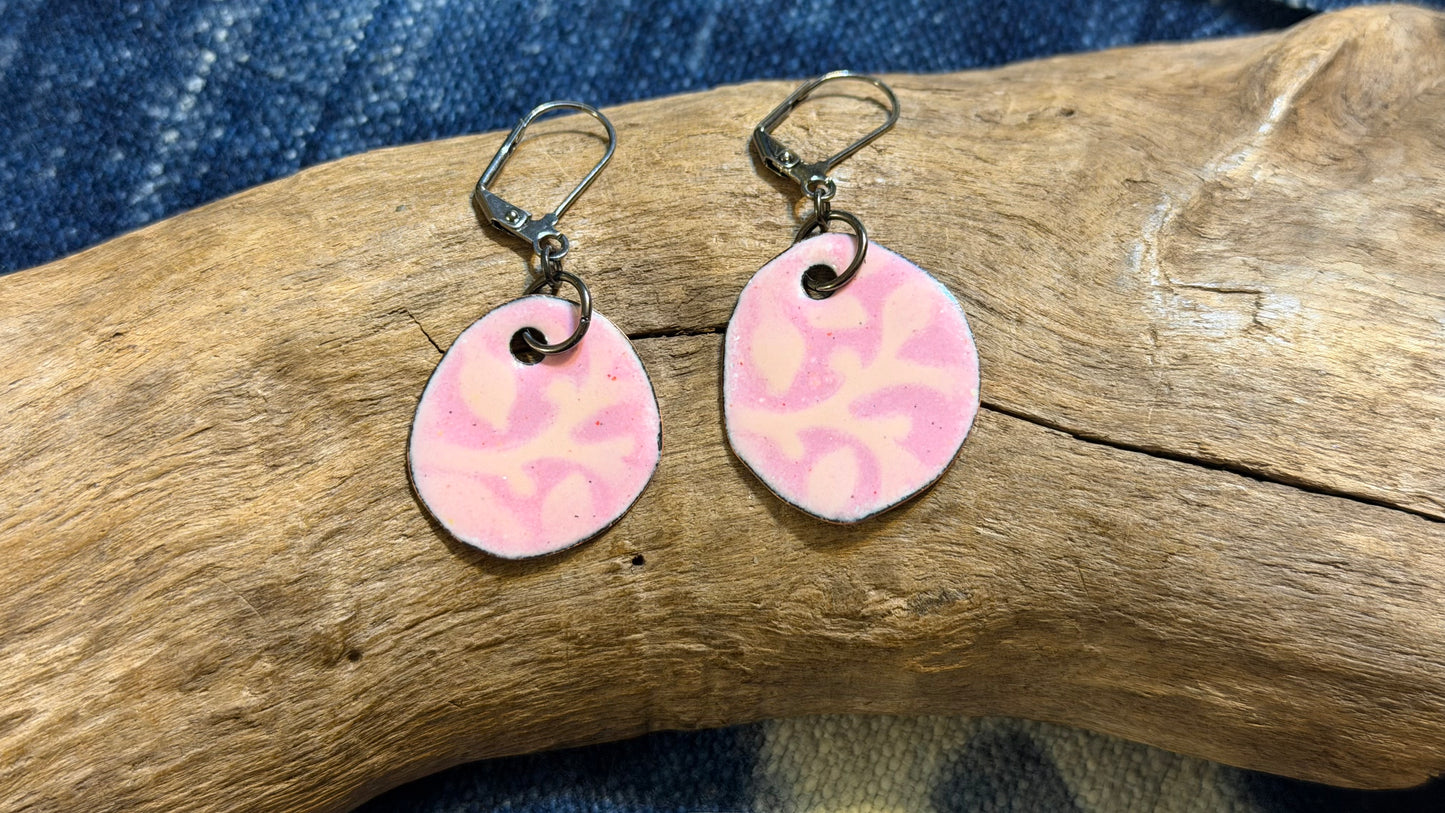 Arabesque Enamel Earrings by Andrew Thornton