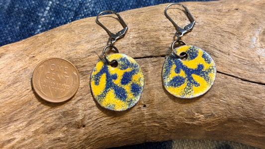 Arabesque Enamel Earrings by Andrew Thornton