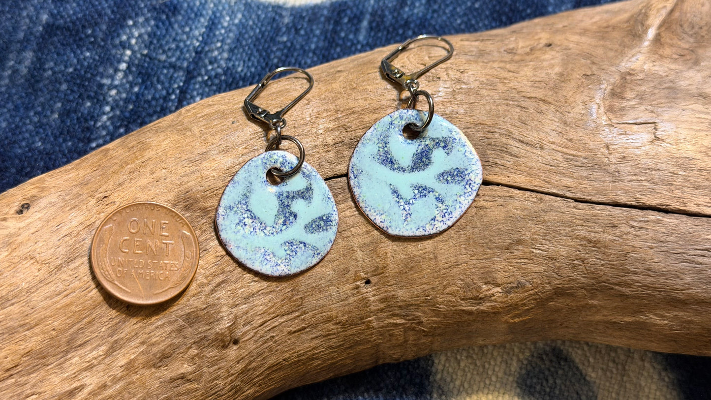 Arabesque Enamel Earrings by Andrew Thornton