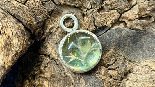 Carved Rutilated Quartz Pendant by Andrew Thornton