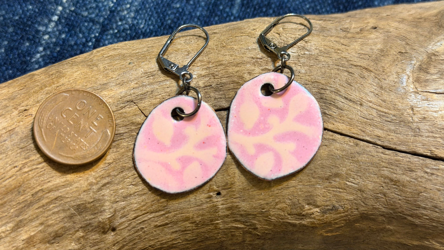 Arabesque Enamel Earrings by Andrew Thornton