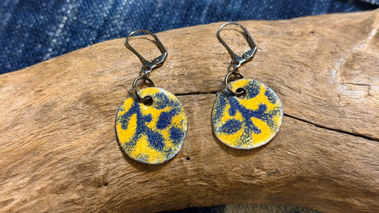 Arabesque Enamel Earrings by Andrew Thornton