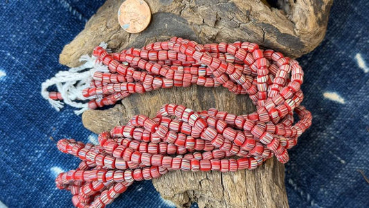 Indonesian Glass Bead Strand - 5mm - 7mm - 24"