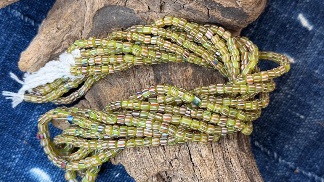 Indonesian Glass Bead Strand - 5mm - 7mm - 24"