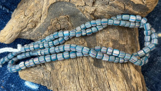 Indonesian Glass Bead Strand - 5mm - 7mm - 24"