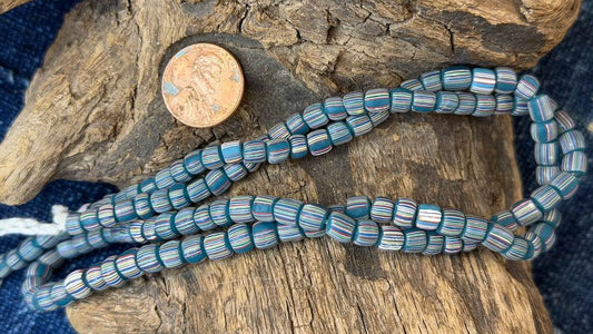 Indonesian Glass Bead Strand - 5mm - 7mm - 24"