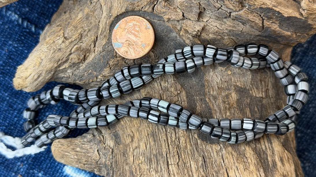 Indonesian Glass Bead Strand - 5mm - 7mm - 24"