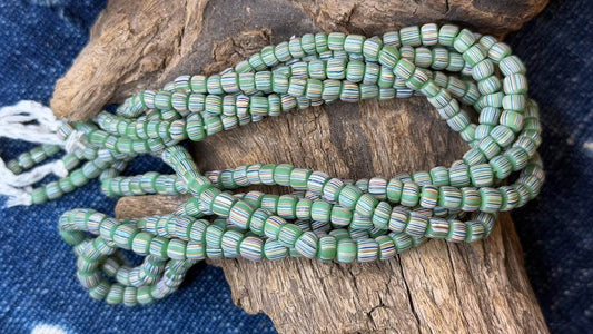 Indonesian Glass Bead Strand - 5mm - 7mm - 24"