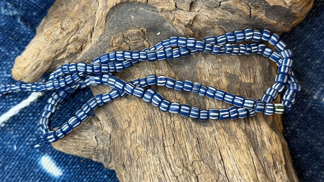 Indonesian Glass Bead Strand - 5mm - 7mm - 24"