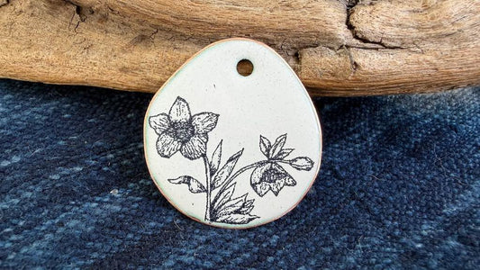 Laser-Etched Enamel Pendant by Andrew Thornton