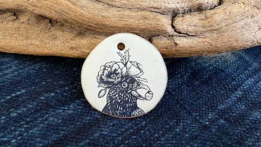 Laser-Etched Enamel Pendant by Andrew Thornton