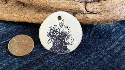 Laser-Etched Enamel Pendant by Andrew Thornton