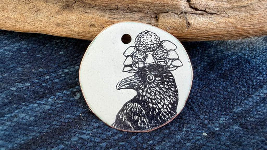 Laser-Etched Enamel Pendant by Andrew Thornton