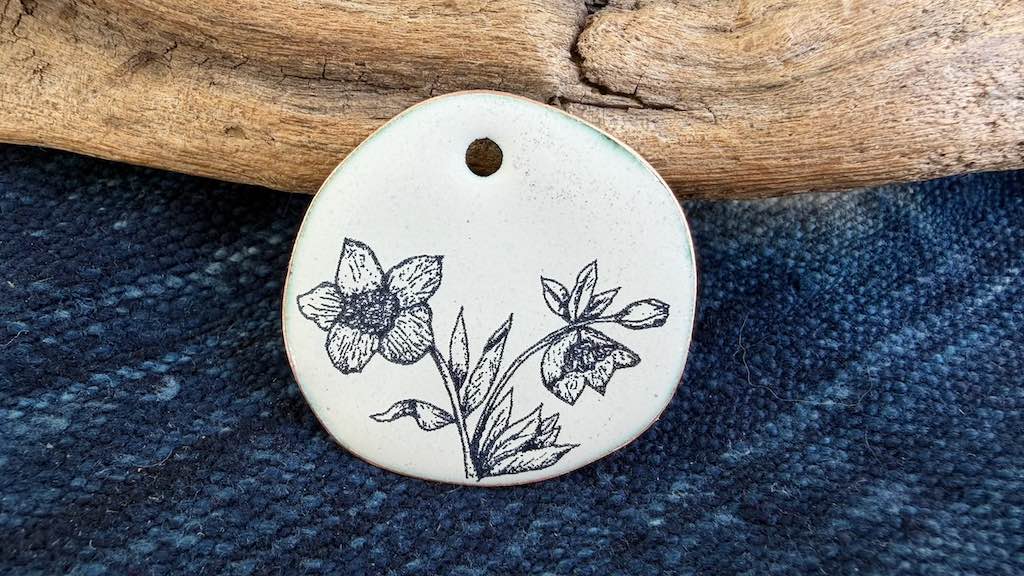 Laser-Etched Enamel Pendant by Andrew Thornton