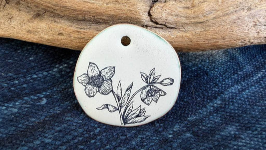 Laser-Etched Enamel Pendant by Andrew Thornton