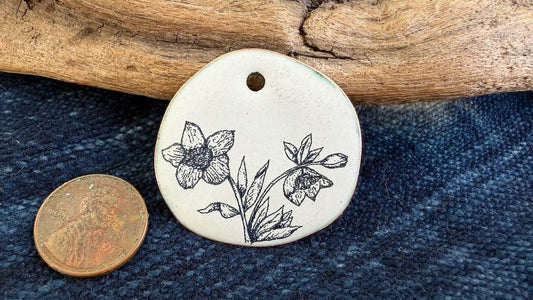 Laser-Etched Enamel Pendant by Andrew Thornton
