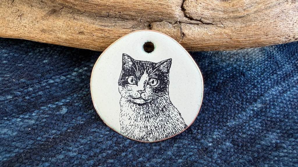 Laser-Etched Enamel Pendant by Andrew Thornton