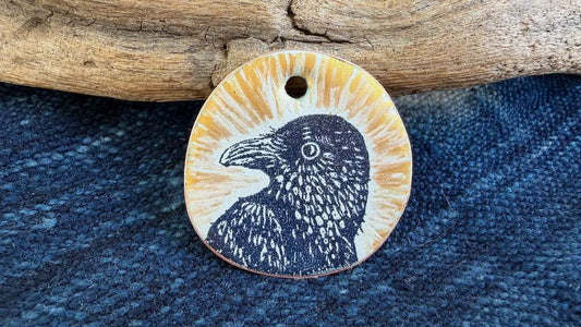 Laser-Etched Enamel Pendant by Andrew Thornton