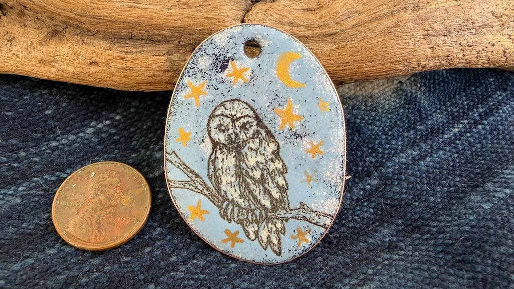Laser-Etched Enamel Pendant by Andrew Thornton