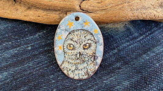 Laser-Etched Enamel Pendant by Andrew Thornton