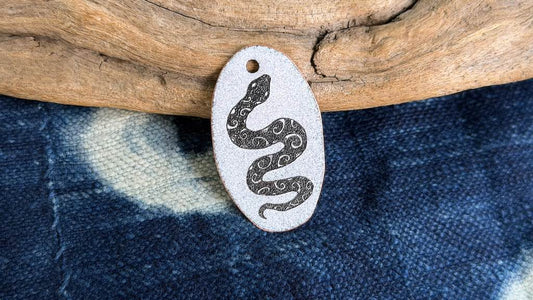Laser-Etched Enamel Pendant by Andrew Thornton