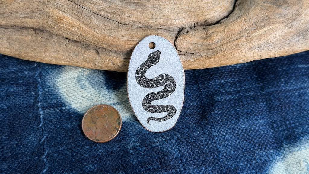 Laser-Etched Enamel Pendant by Andrew Thornton