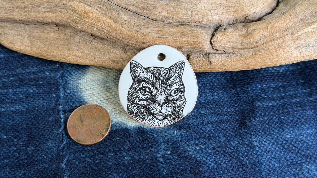 Laser-Etched Enamel Pendant by Andrew Thornton