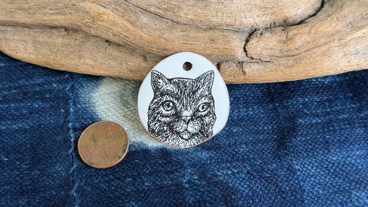 Laser-Etched Enamel Pendant by Andrew Thornton