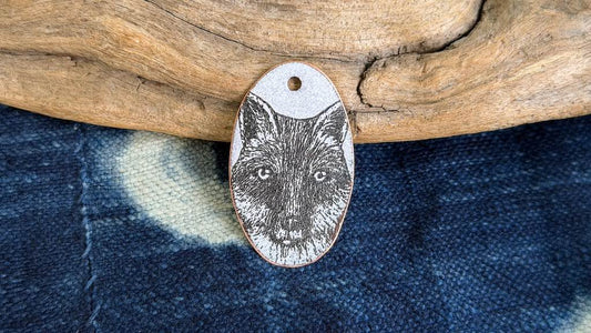 Laser-Etched Enamel Pendant by Andrew Thornton