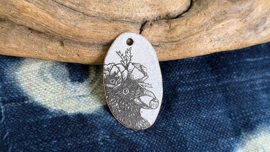 Laser-Etched Enamel Pendant by Andrew Thornton