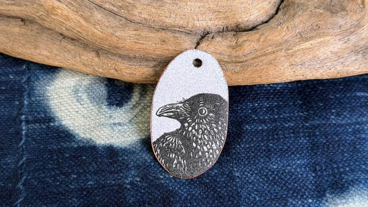 Laser-Etched Enamel Pendant by Andrew Thornton