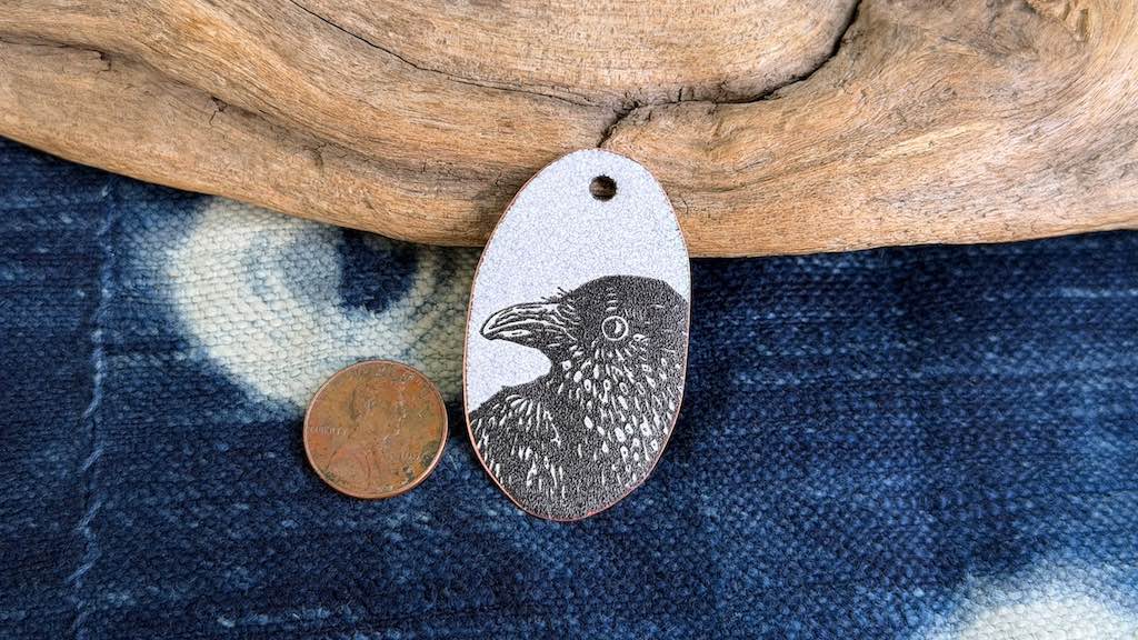 Laser-Etched Enamel Pendant by Andrew Thornton