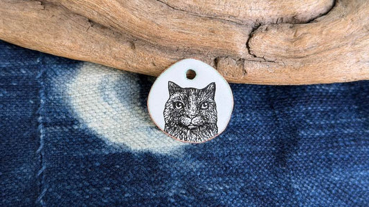Laser-Etched Enamel Pendant by Andrew Thornton