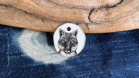 Laser-Etched Enamel Pendant by Andrew Thornton
