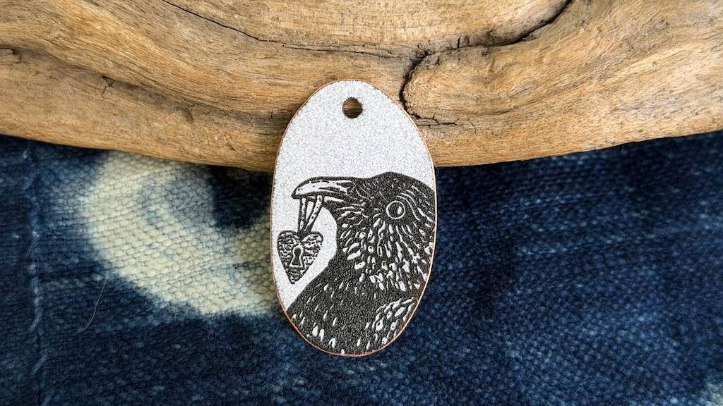 Laser-Etched Enamel Pendant by Andrew Thornton