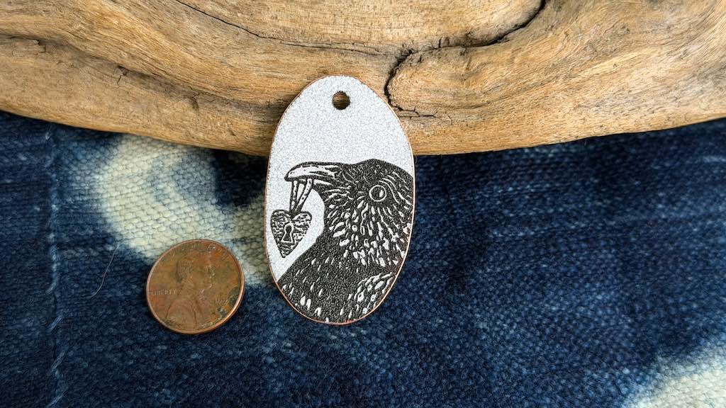 Laser-Etched Enamel Pendant by Andrew Thornton