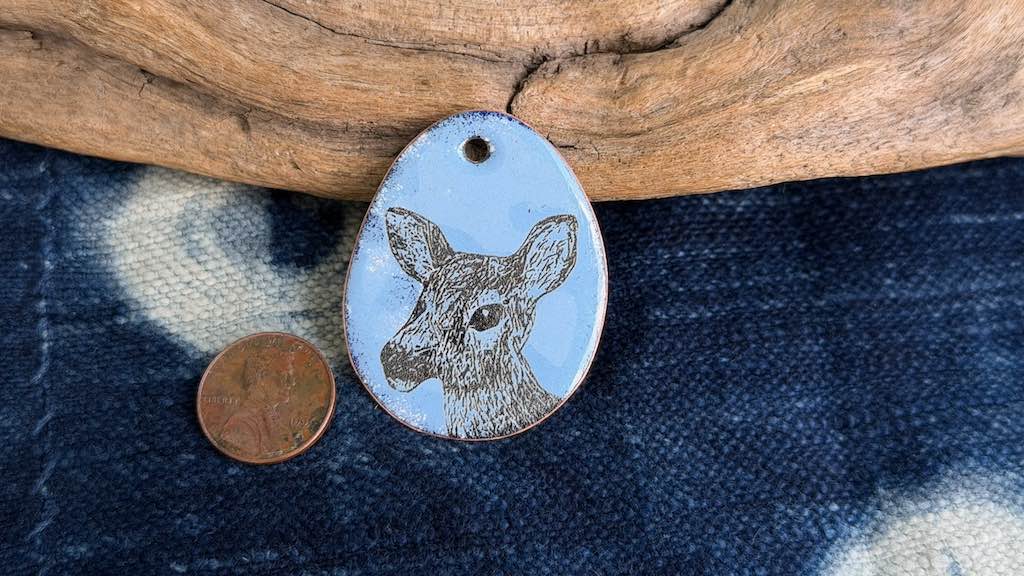 Laser-Etched Enamel Pendant by Andrew Thornton