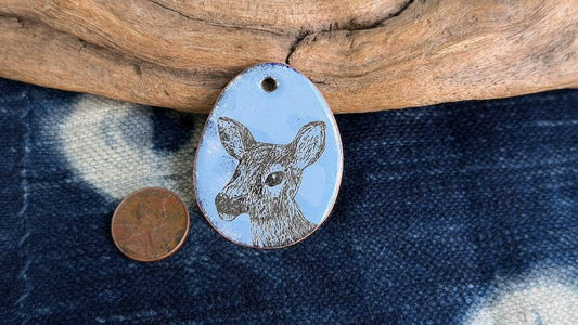 Laser-Etched Enamel Pendant by Andrew Thornton