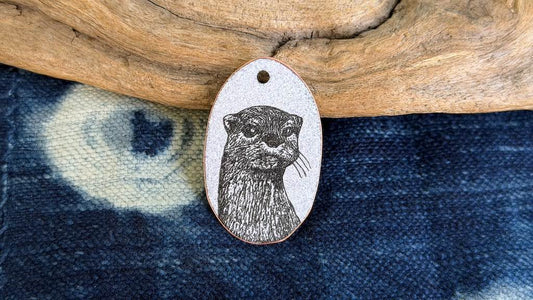 Laser-Etched Enamel Pendant by Andrew Thornton