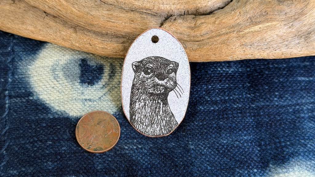 Laser-Etched Enamel Pendant by Andrew Thornton