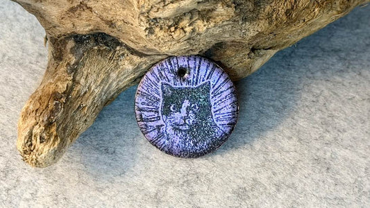Laser-Etched Enamel Pendant by Andrew Thornton