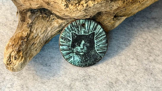 Laser-Etched Enamel Pendant by Andrew Thornton